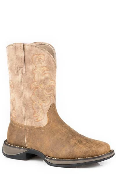 'Roper' Men's 11" Wilder II Western Square Toe Roper - Tan 'Roper' Men's 11" Wilder II Western Square Toe Roper - Tan -Outdoor Apparel Shop