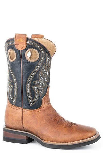 'Roper' Men's 11" Conceal Carry Western Square Toe - Tan / Blue 'Roper' Men's 11" Conceal Carry Western Square Toe - Tan / Blue -Outdoor Apparel Shop