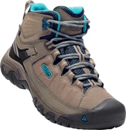 'Keen Outdoor' Women's Targhee EXP WP Mid Hiker - Brindle / Blue Coral -Outdoor Apparel Shop 1017737 3Q large 1024x1024@2x
