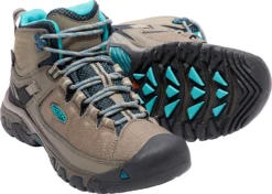 'Keen Outdoor' Women's Targhee EXP WP Mid Hiker - Brindle / Blue Coral -Outdoor Apparel Shop 1017737 PPS large 1024x1024@2x