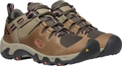 'Keen Outdoor' Women's Steens WP Leather Low Hiker - Timberwolf / Coral -Outdoor Apparel Shop 1022336 PLA large 1024x1024@2x