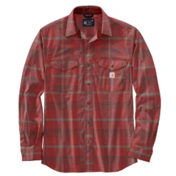 'Carhartt' Men's Rugged Flex® Lightweight Button Down - Chili Pepper