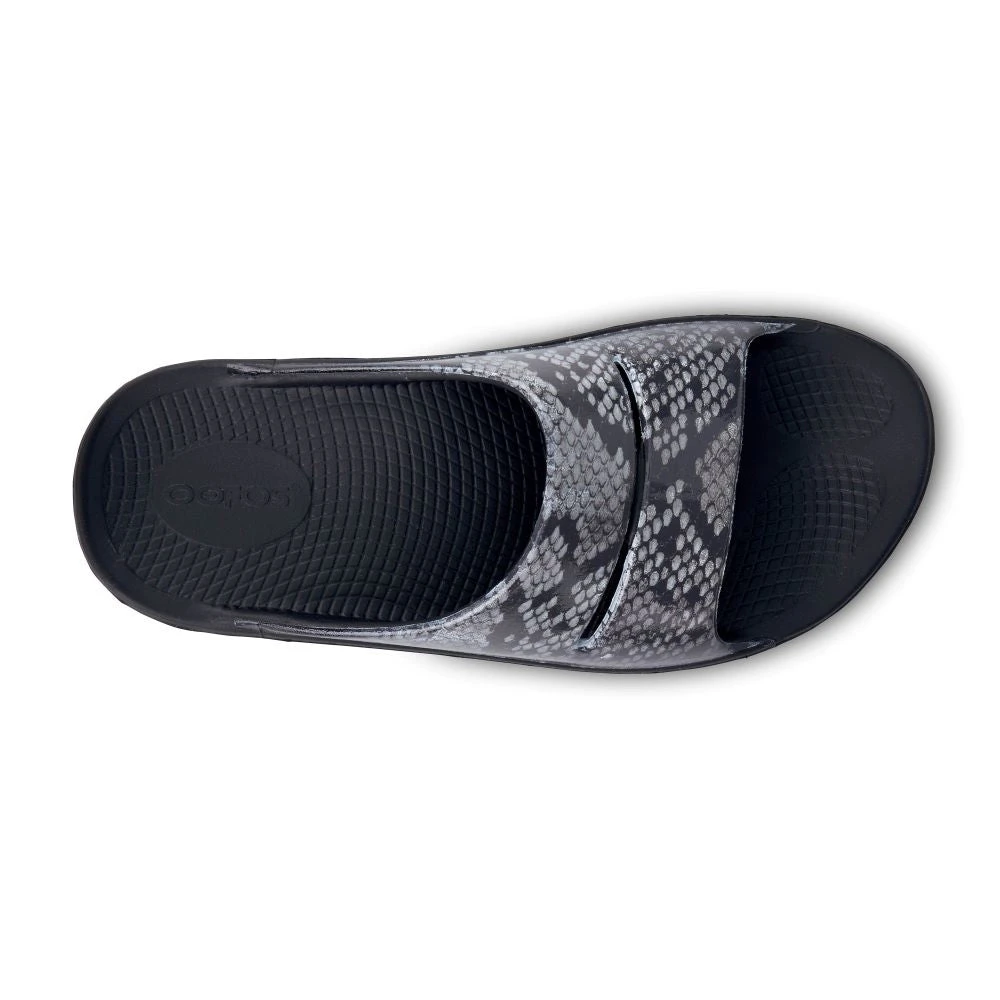 'OOFOS' Women's OOahh Slide Limited Edition - Black / Snake 'OOFOS' Women's OOahh Slide Limited Edition - Black / Snake -Outdoor Apparel Shop