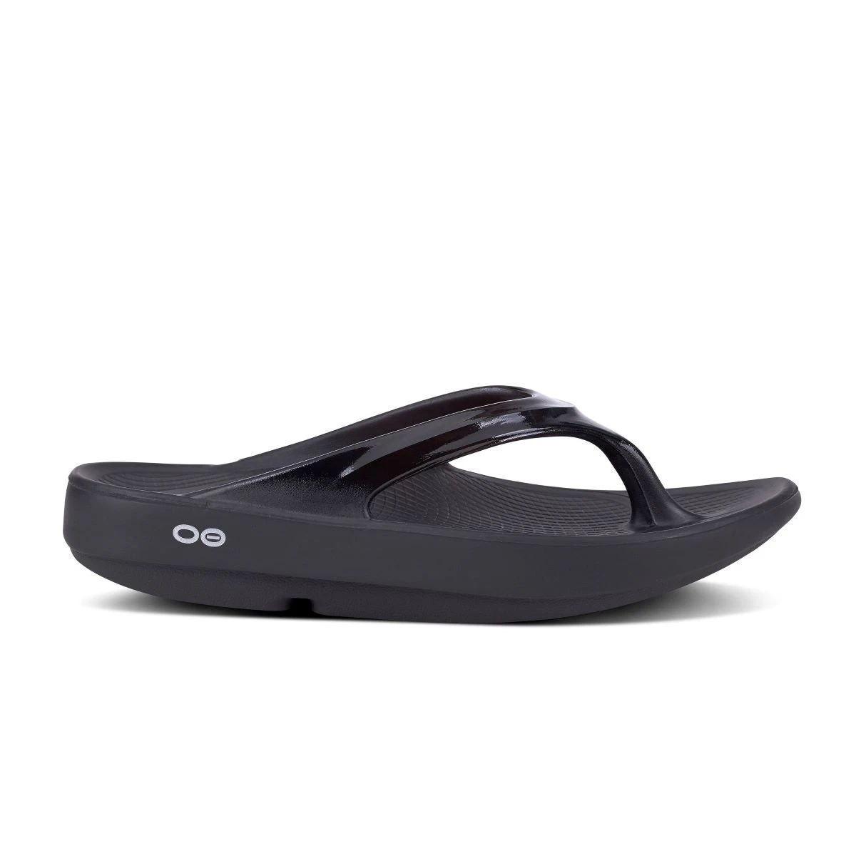 'OOFOS' Women's OOlala Thong - Black Patent 'OOFOS' Women's OOlala Thong - Black Patent -Outdoor Apparel Shop