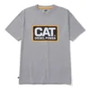'Caterpillar' Men's Diesel Power Tee - Heather Grey / Yellow
