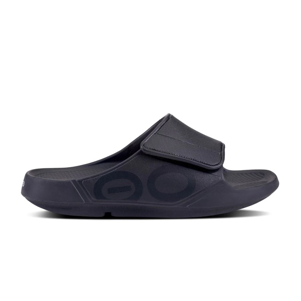 'OOFOS' Unisex OOahh Sport Flex Sandal - Black Matte 'OOFOS' Unisex OOahh Sport Flex Sandal - Black Matte -Outdoor Apparel Shop