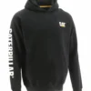 'Caterpillar' Men's Trademark Banner Hooded Sweatshirt - Black