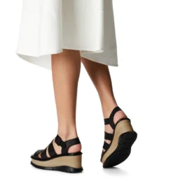 'Sorel' Women's Joanie III Ankle Strap Sandal - Black / Black -Outdoor Apparel Shop 1986391 010 a9 presetHigh Res JPEG 300DPI 1024x1024@2x