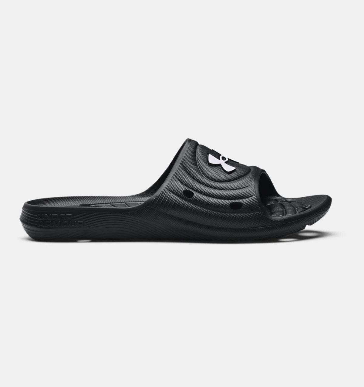 'Under Armour' Men's Locker IV Slide Sandal - Black / Black / White 'Under Armour' Men's Locker IV Slide Sandal - Black / Black / White -Outdoor Apparel Shop 3023758