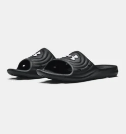'Under Armour' Men's Locker IV Slide Sandal - Black / Black / White 3 'Under Armour' Men's Locker IV Slide Sandal - Black / Black / White -Outdoor Apparel Shop 3023758 001 PAIR 1024x1024@2x