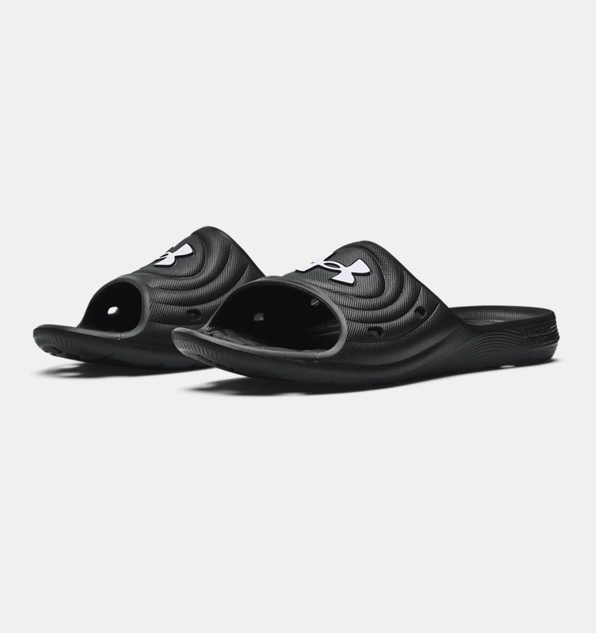 'Under Armour' Men's Locker IV Slide Sandal - Black / Black / White 'Under Armour' Men's Locker IV Slide Sandal - Black / Black / White -Outdoor Apparel Shop 3023758