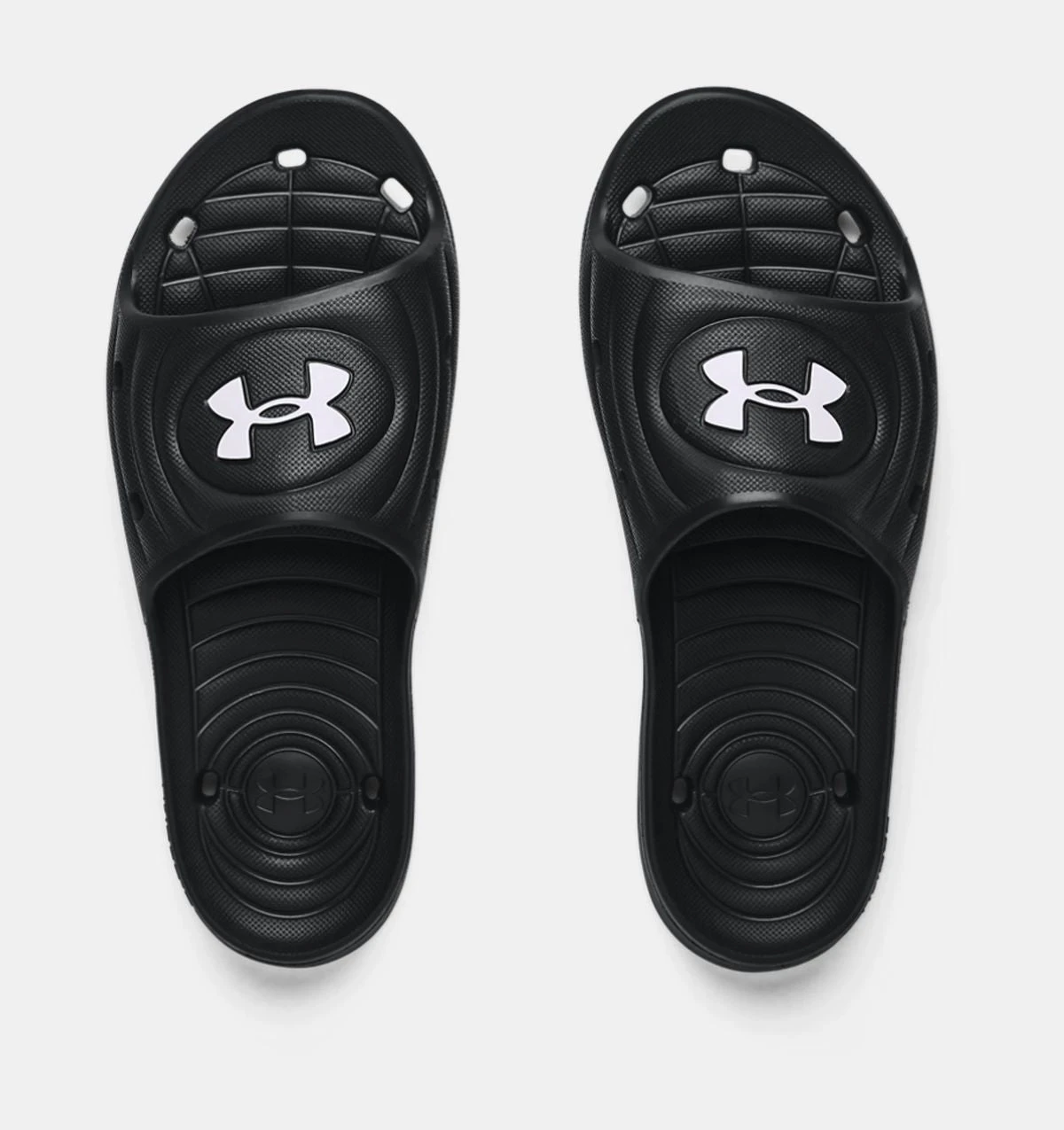 'Under Armour' Men's Locker IV Slide Sandal - Black / Black / White 'Under Armour' Men's Locker IV Slide Sandal - Black / Black / White -Outdoor Apparel Shop 3023758