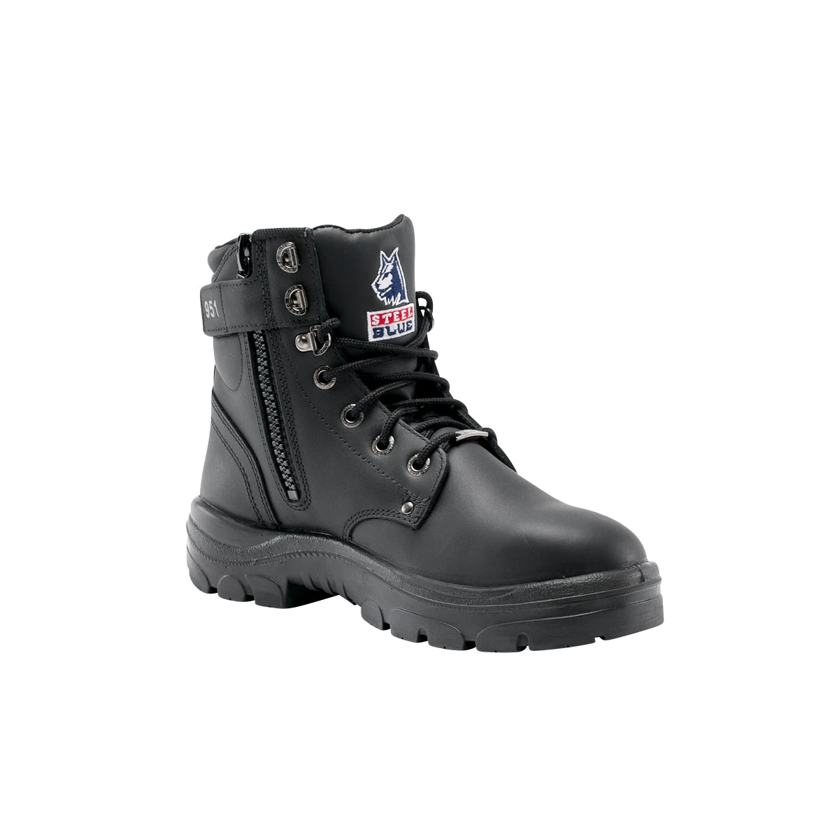 'Steel Blue' Men's 6" Argyle Side Zip ESD Steel Toe - Black 'Steel Blue' Men's 6" Argyle Side Zip ESD Steel Toe - Black -Outdoor Apparel Shop