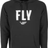 'Fly Racing' Men's Fly Weekender Pullover Hoodie - Black / White
