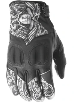 'Highway 21' Women's Vixen Glove - Black / White Lace