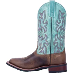 'Laredo' Women's 11" Anita Western Square Toe - Brown / Turquoise -Outdoor Apparel Shop 5607 3 1024x1024@2x