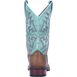 'Laredo' Women's 11" Anita Western Square Toe - Brown / Turquoise -Outdoor Apparel Shop 5607 4 1024x1024@2x