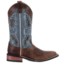 'Laredo' Women's 11" Isla Western Square Toe - Tan / Blue Denim