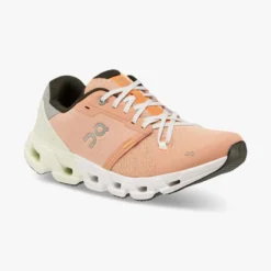 'On Running' Women's Cloudflyer 4 - Peach / Aloe -Outdoor Apparel Shop 71.98669 cloudflyer 4 fw22 peach aloe w g6 1024x1024@2x