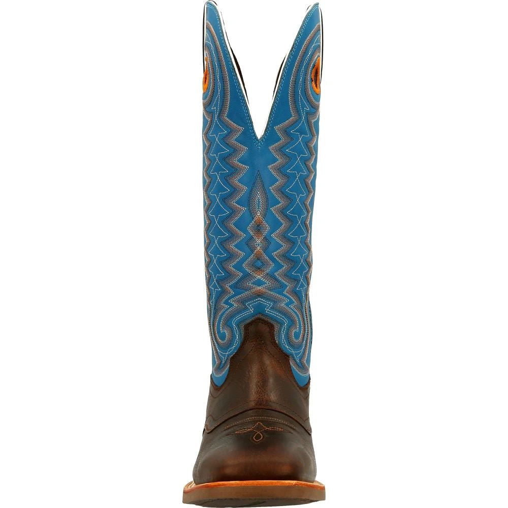 'Durango' Men's 15" Rebel Pro Western Saddle Boot - Chestnut / Brilliant Blue 'Durango' Men's 15" Rebel Pro Western Saddle Boot - Chestnut / Brilliant Blue -Outdoor Apparel Shop