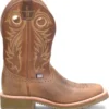 'Double H' Men's 11" Andrew EH Western Wide Square Toe Roper - Tan