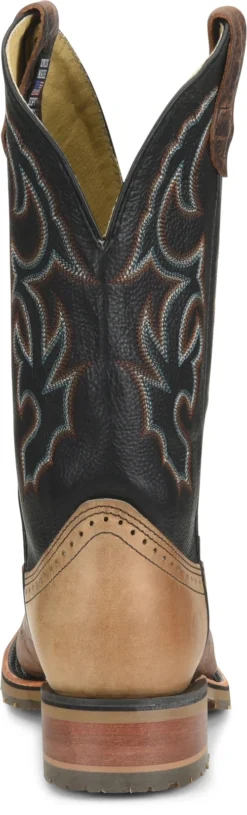 'Double H' Men's 12" Grissom SR Square Toe I.C.E. ™ Roper - Kenia Cognac / Summer Tan / Black 4 'Double H' Men's 12" Grissom SR Square Toe I.C.E. ™ Roper - Kenia Cognac / Summer Tan / Black -Outdoor Apparel Shop DH4644 500xauto Heel 1024x1024@2x