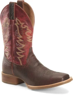 'Double H' Men's 12" Clifton Western Square Toe Roper - Buckskin / Red -Outdoor Apparel Shop DH6017 500xauto 1024x1024@2x