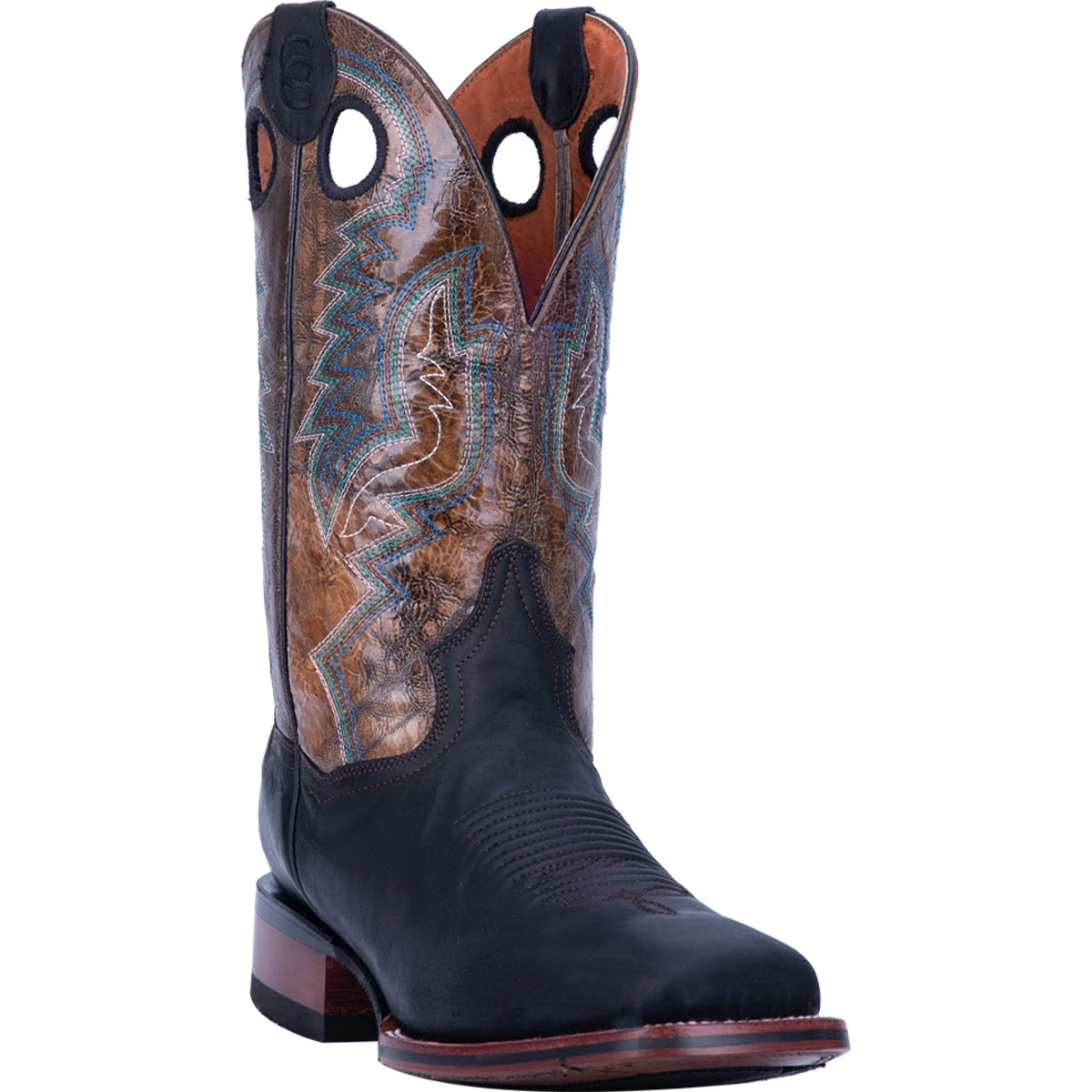 'Dan Post' Men's 11" Deuce Western Wide Square Toe - Black / Brown 'Dan Post' Men's 11" Deuce Western Wide Square Toe - Black / Brown -Outdoor Apparel Shop DP4558