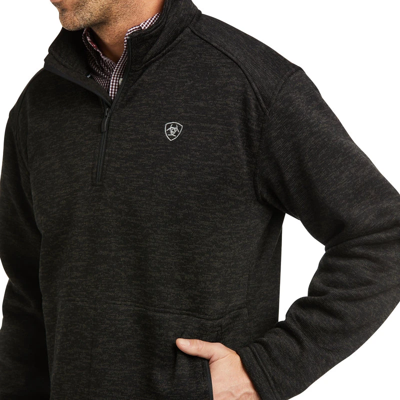 'Ariat' Men's Caldwell 1/4 Zip Pullover - Charcoal 'Ariat' Men's Caldwell 1/4 Zip Pullover - Charcoal -Outdoor Apparel Shop