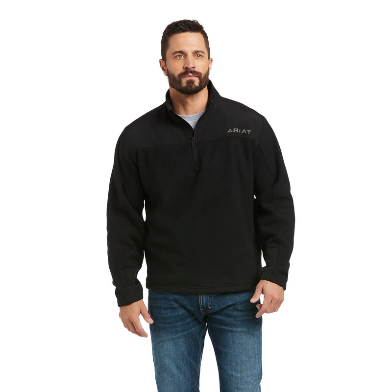 'Ariat' Men's Basis 2.0 1/4 Zip - Black 'Ariat' Men's Basis 2.0 1/4 Zip - Black -Outdoor Apparel Shop