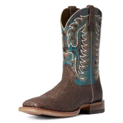 'Ariat' Men's Stinger Square Toe - Brown / Blue -Outdoor Apparel Shop F21 MNS WEST 10038504 3 4 front 1024x1024@2x