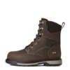 'Ariat' Women's 8" Riveter Glacier Grip 400 GR WP Comp Toe - Dark Brown