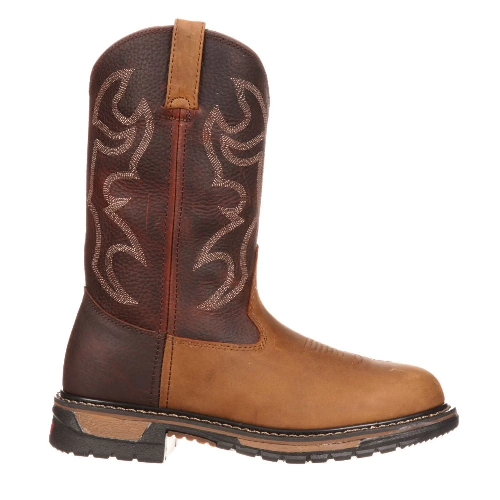 'Rocky' Men's 10" Original Ride Branson Roper WP Round Toe - Tan / Bridle Brown 'Rocky' Men's 10" Original Ride Branson Roper WP Round Toe - Tan / Bridle Brown -Outdoor Apparel Shop