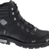 'Harley Davidson' Men's 6.25" Bonfield Zip Boot - Black