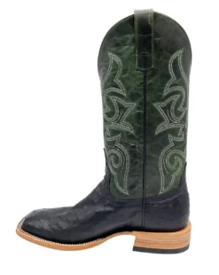 'Anderson Bean' Men's 13" HorsePower Top Hand Full Quill Ostrich - Black / Emerald Explosion -Outdoor Apparel Shop HP80042 1024x1024@2x