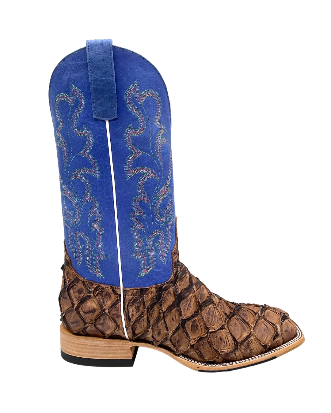 'Anderson Bean' Men's 13" HorsePower Top Hand Big Bass Square Toe - Pirarucu / Royal Sinsation 'Anderson Bean' Men's 13" HorsePower Top Hand Big Bass Square Toe - Pirarucu / Royal Sinsation -Outdoor Apparel Shop