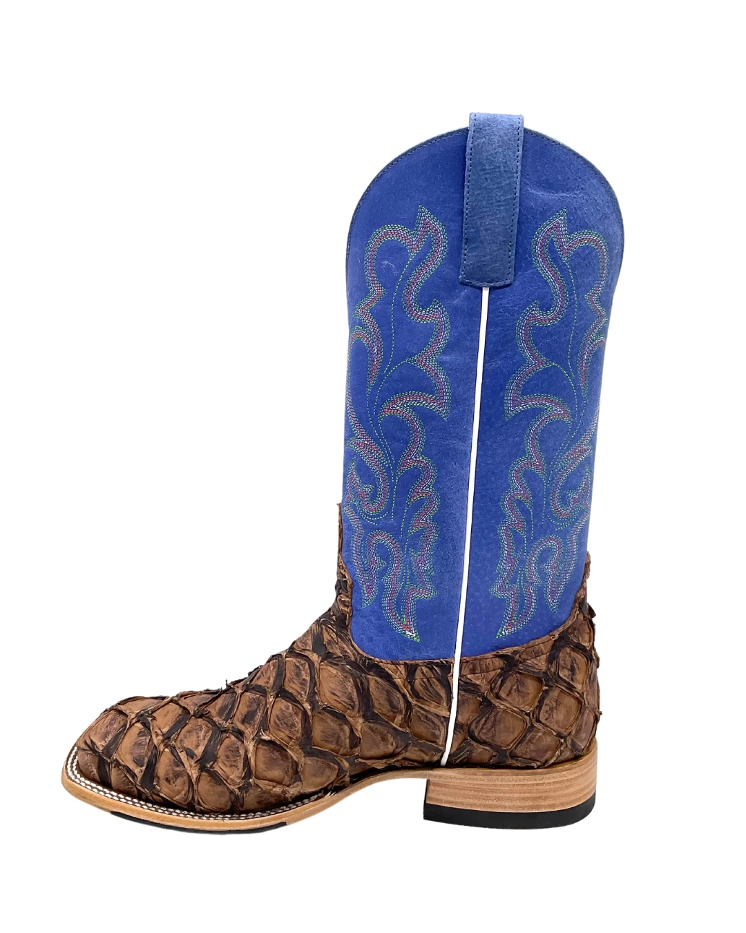 'Anderson Bean' Men's 13" HorsePower Top Hand Big Bass Square Toe - Pirarucu / Royal Sinsation 'Anderson Bean' Men's 13" HorsePower Top Hand Big Bass Square Toe - Pirarucu / Royal Sinsation -Outdoor Apparel Shop