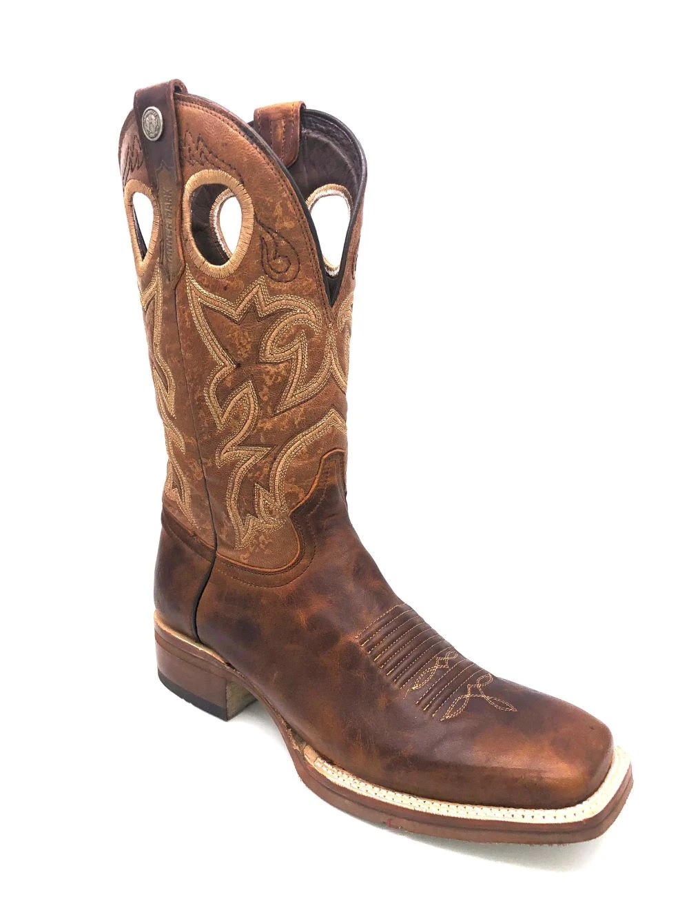 'Tanner Mark' Men's 13" Western Square Toe - Orange (Tan) / Marble Orix 'Tanner Mark' Men's 13" Western Square Toe - Orange (Tan) / Marble Orix -Outdoor Apparel Shop