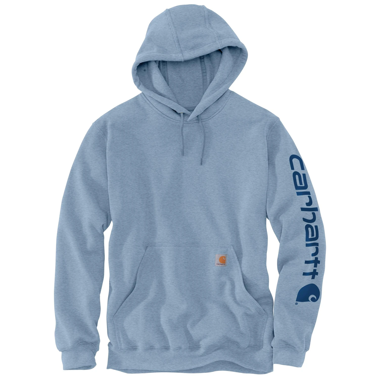 'Carhartt' Men's Midweight Logo Hoodie - Alpine Blue Heather 'Carhartt' Men's Midweight Logo Hoodie - Alpine Blue Heather -Outdoor Apparel Shop