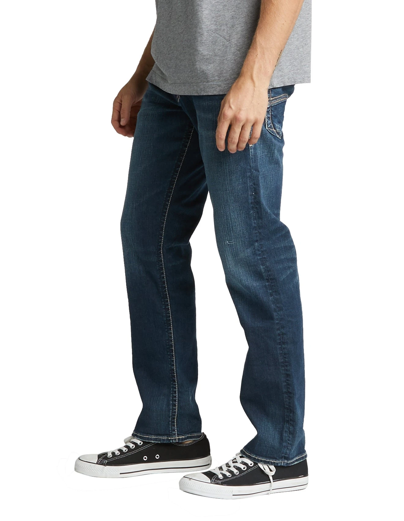 'Silver Jeans' Men's Eddie - Dark Wash Indigo Denim 'Silver Jeans' Men's Eddie - Dark Wash Indigo Denim -Outdoor Apparel Shop