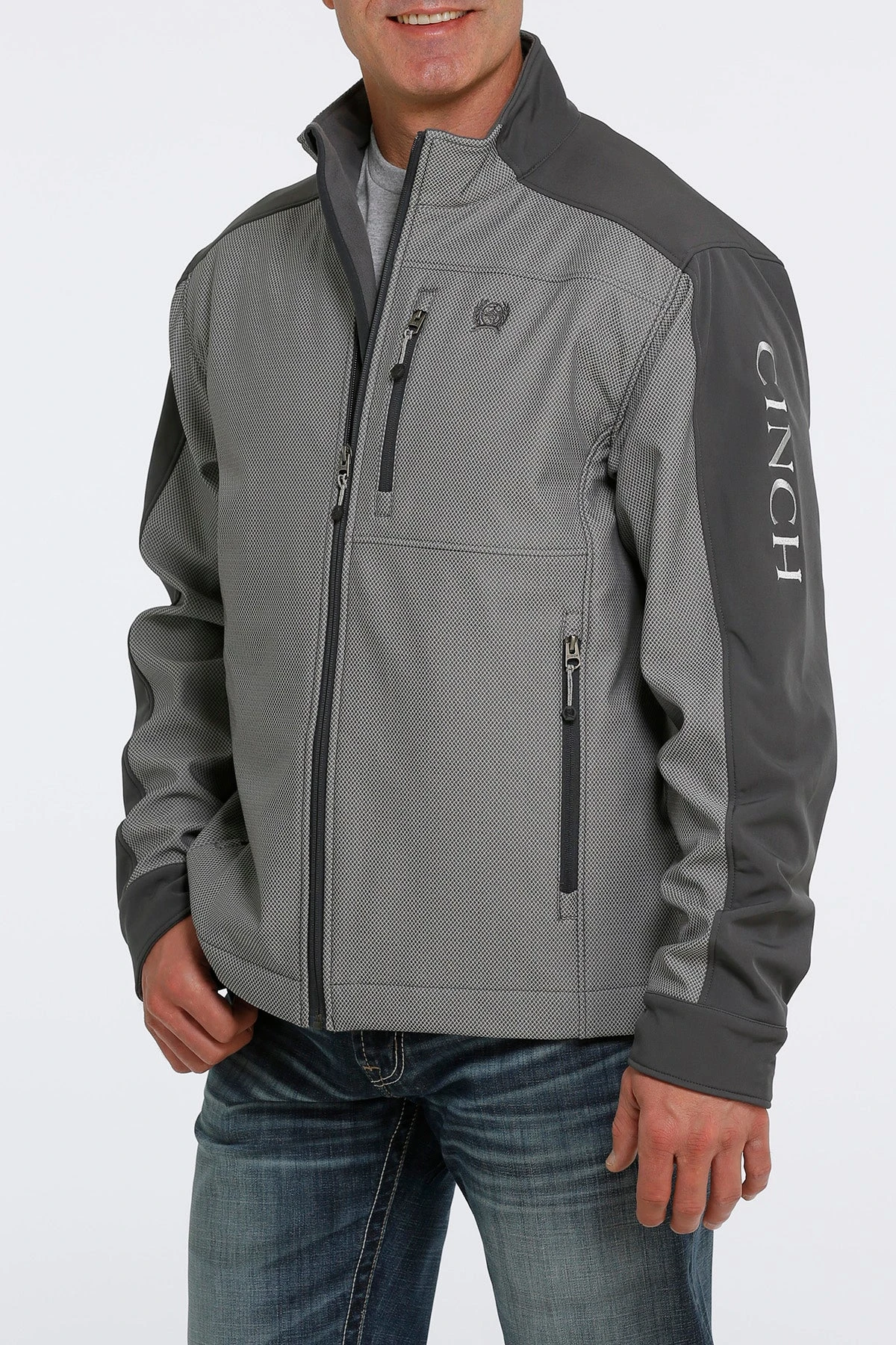 'Cinch' Men's Concealed Carry Textured Bonded Jacket - Grey 'Cinch' Men's Concealed Carry Textured Bonded Jacket - Grey -Outdoor Apparel Shop MWJ1565001