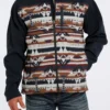 'Cinch' Men's Bonded Jacket - Navy Aztec