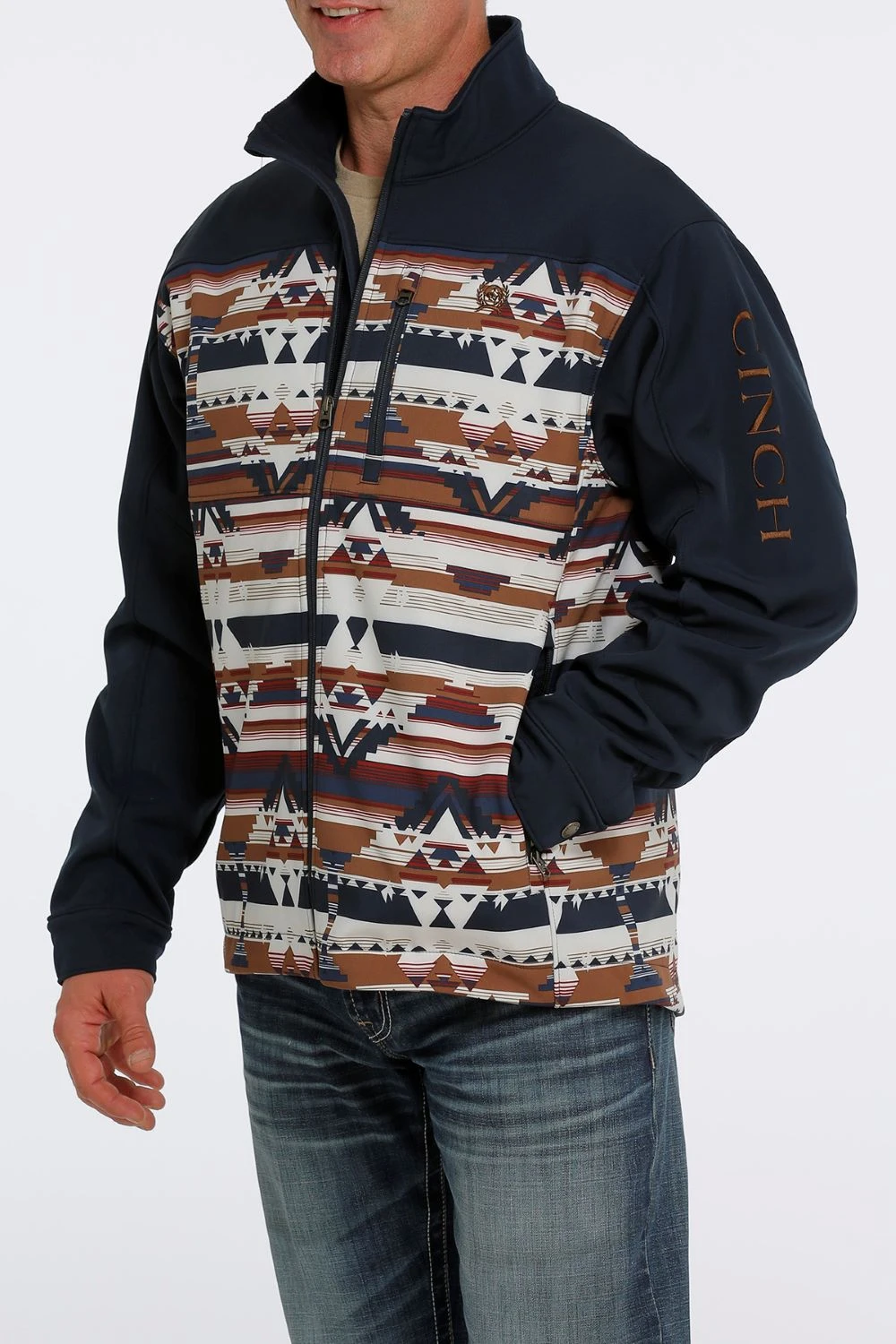 'Cinch' Men's Bonded Jacket - Navy Aztec 'Cinch' Men's Bonded Jacket - Navy Aztec -Outdoor Apparel Shop MWJ1583001