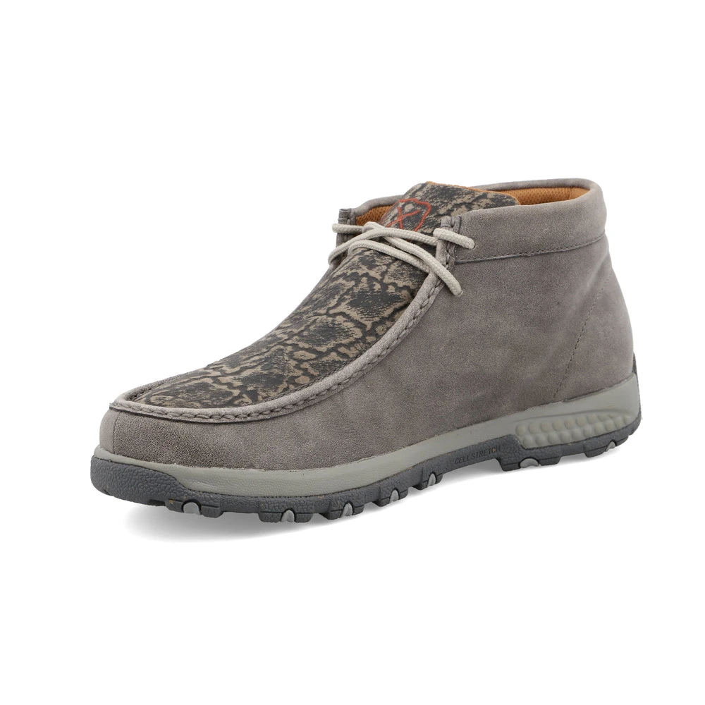 'Twisted X' Men's Chukka Driving Moc - Grey / Grey Elephant 'Twisted X' Men's Chukka Driving Moc - Grey / Grey Elephant -Outdoor Apparel Shop