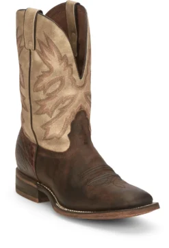 'Nocona' Men's 11" Henry Western Square Toe - Antiqued Brown Cowhide / Vintage Stone -Outdoor Apparel Shop NCA 001 HR5570 1024x1024@2x