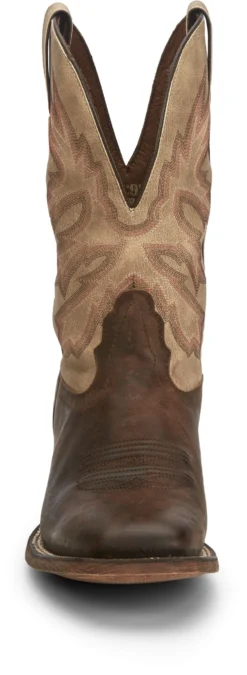 'Nocona' Men's 11" Henry Western Square Toe - Antiqued Brown Cowhide / Vintage Stone -Outdoor Apparel Shop NCA 008 HR5570 1024x1024@2x