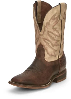 'Nocona' Men's 11" Henry Western Square Toe - Antiqued Brown Cowhide / Vintage Stone -Outdoor Apparel Shop NCA 023 HR5570 1024x1024@2x