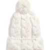'The North Face' Women's Cable Minna Pom Beanie - Gardenia White