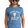 'Panhandle Slim' Men's You Ain't No Cowboy Tee - Blue