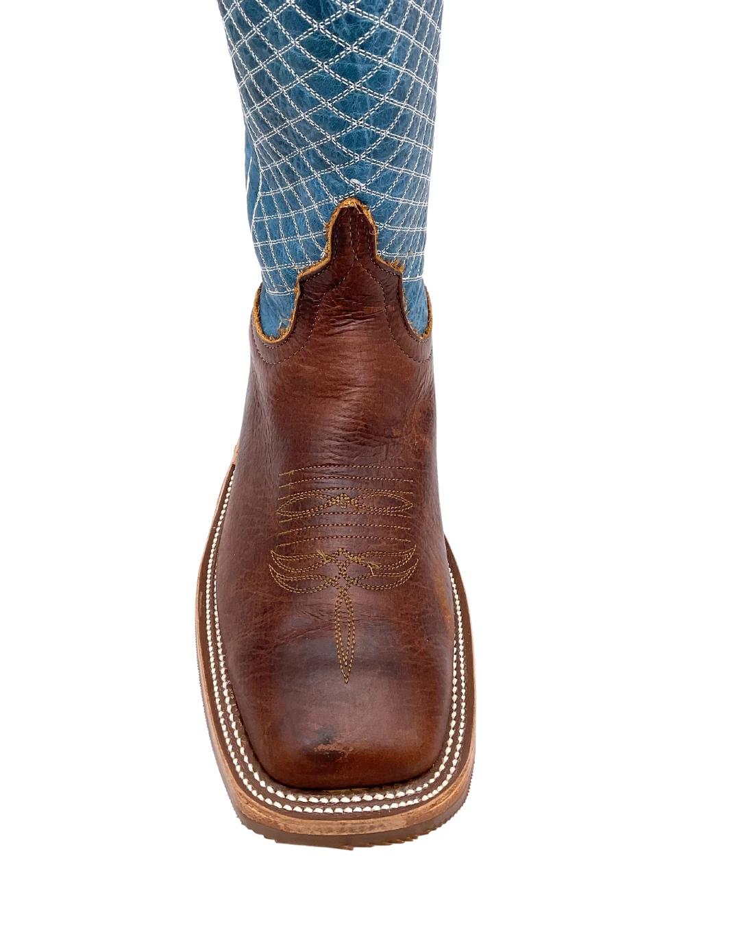 'Anderson Bean' Men's 13" Western Square Toe - Bison / Blue Lava 'Anderson Bean' Men's 13" Western Square Toe - Bison / Blue Lava -Outdoor Apparel Shop